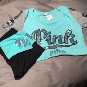 “Pink” legging/t shirt set